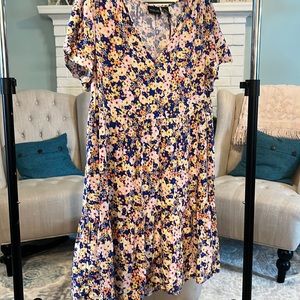 Rachel Zoe Floral Print Dress Large With Partial Tags